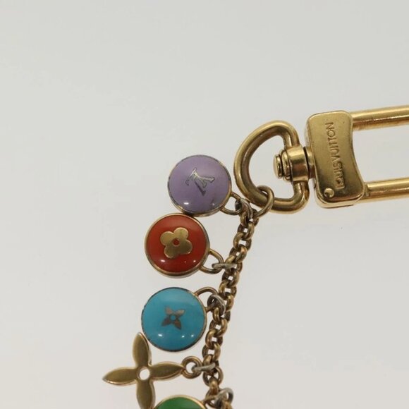 LOUIS VUITTON Porte Cles Chainne Pastille Key Holder Metal M66005 Auth 136335 - Picture 9 of 10